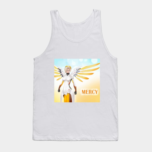 Mercy from Overwatch Tank Top by LeslieC